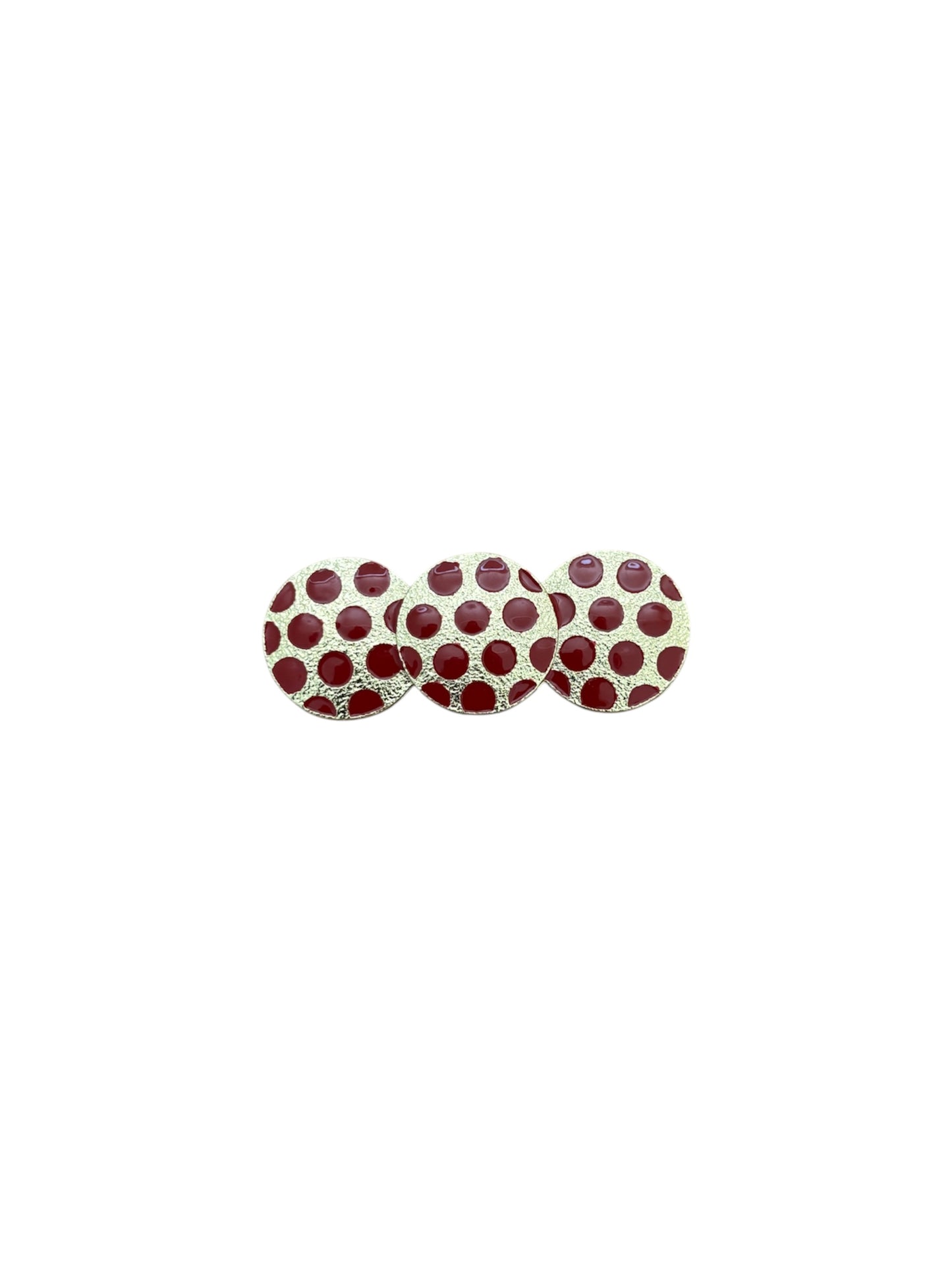 BROCHE TRÍO DE LUNARES ROJO