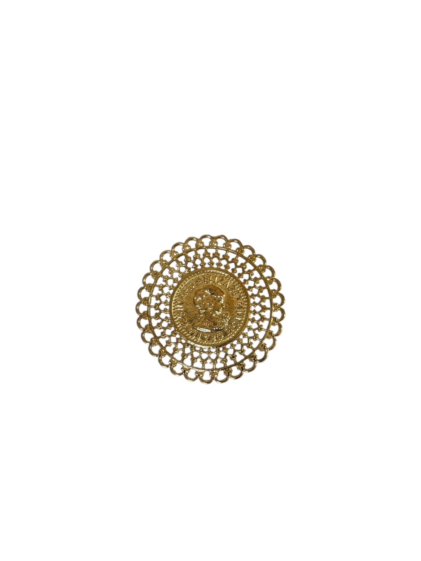 BROCHE MONEDA CALADA