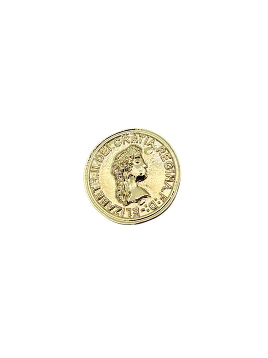BROCHE MONEDA DORADA