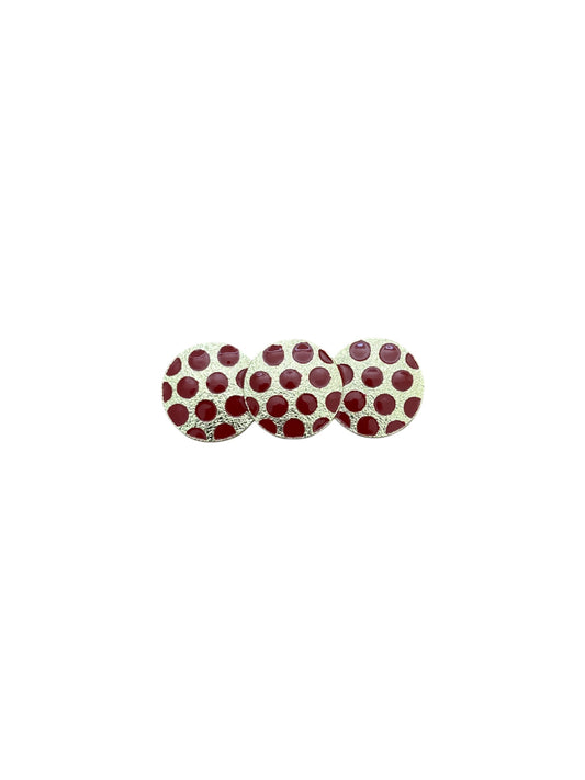 BROCHE TRÍO DE LUNARES ROJO