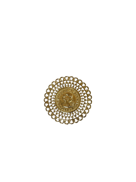 BROCHE MONEDA CALADA