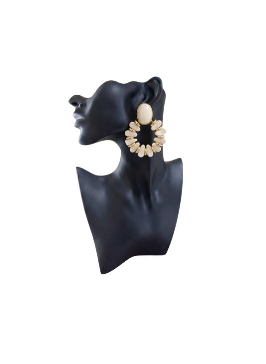 PENDIENTE RONDEÑO BLANCO